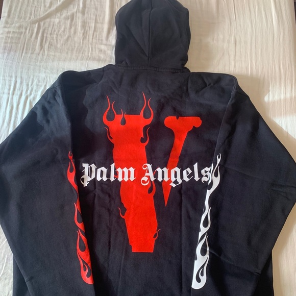 Vlone x palm angel hoodie red